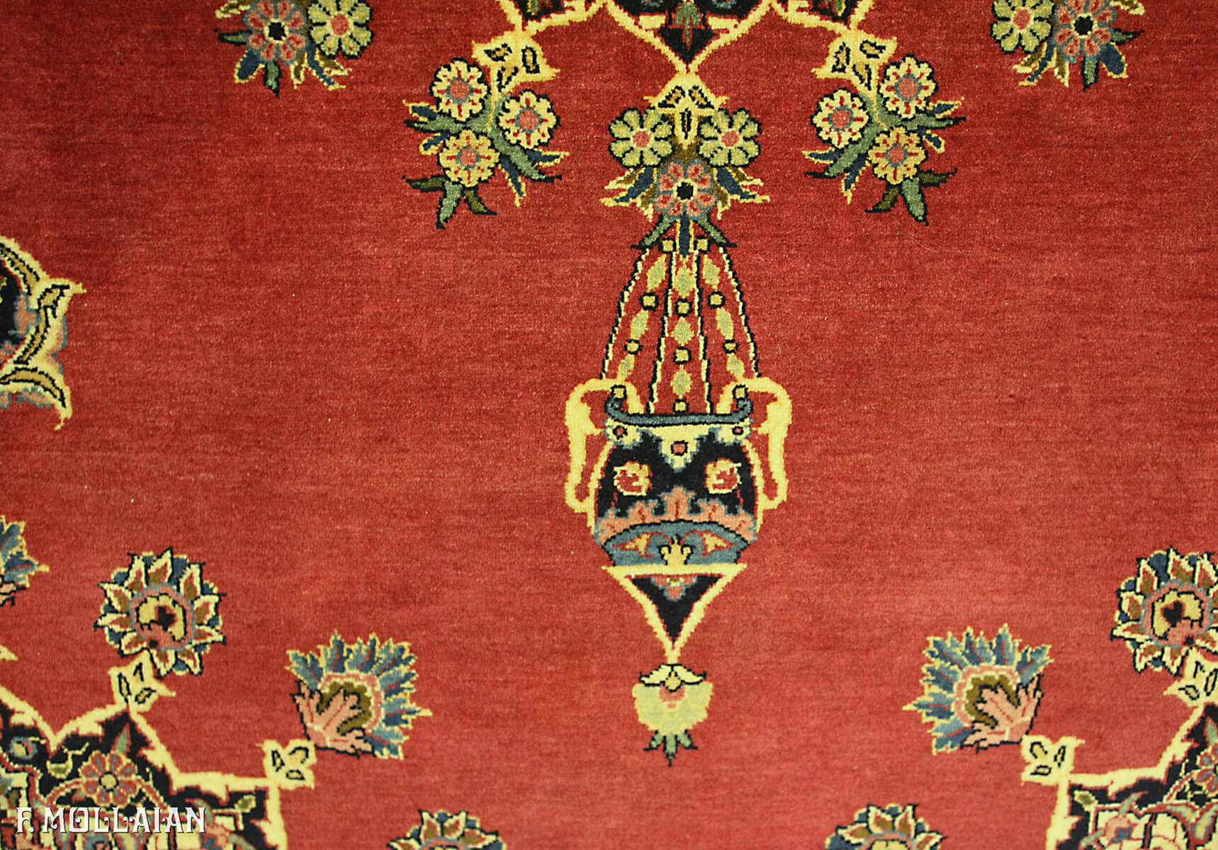 Antique Persian Kashan Kurk Part Silk Rug n°:82558335